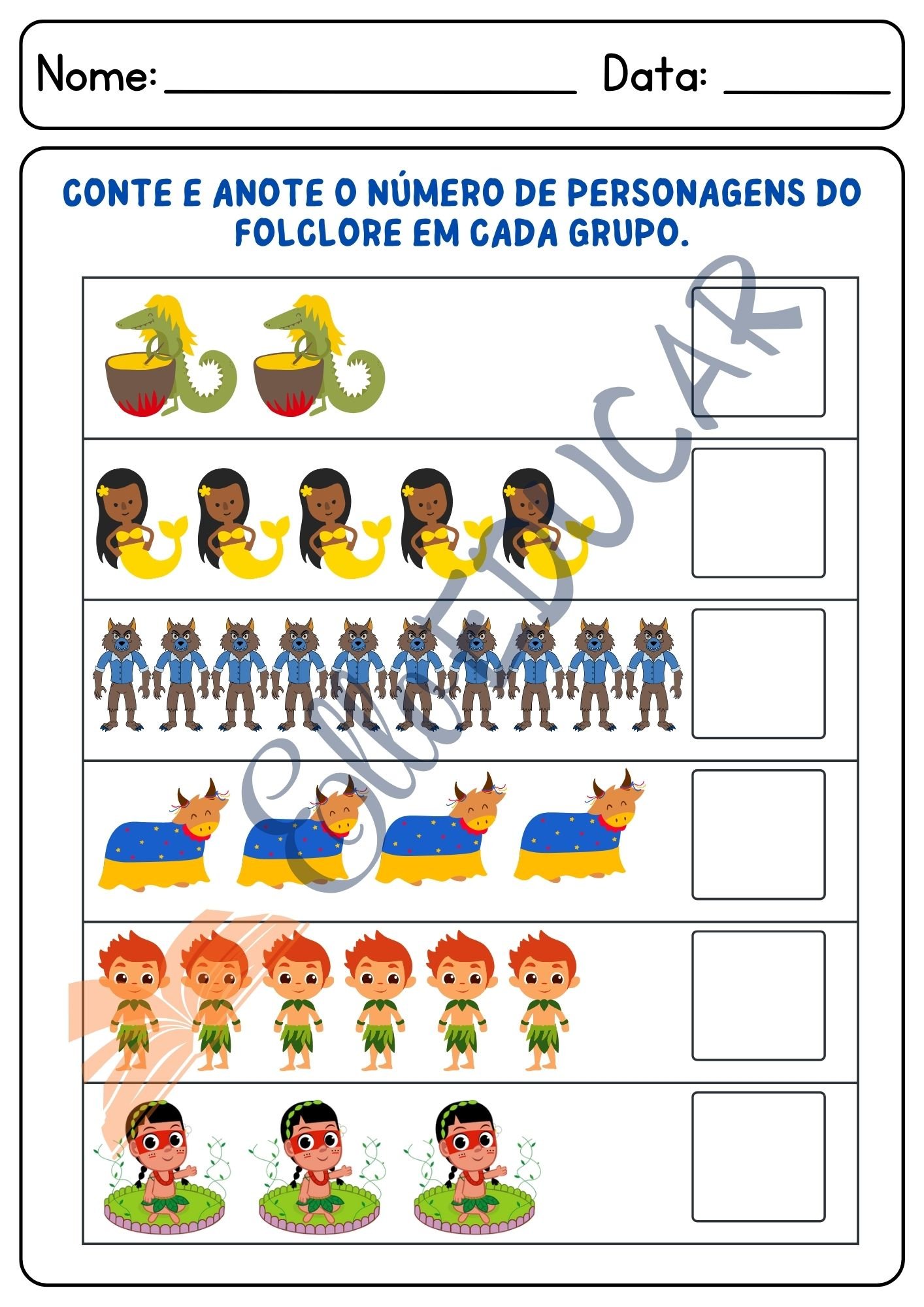 atividades do Folclore educação infantil