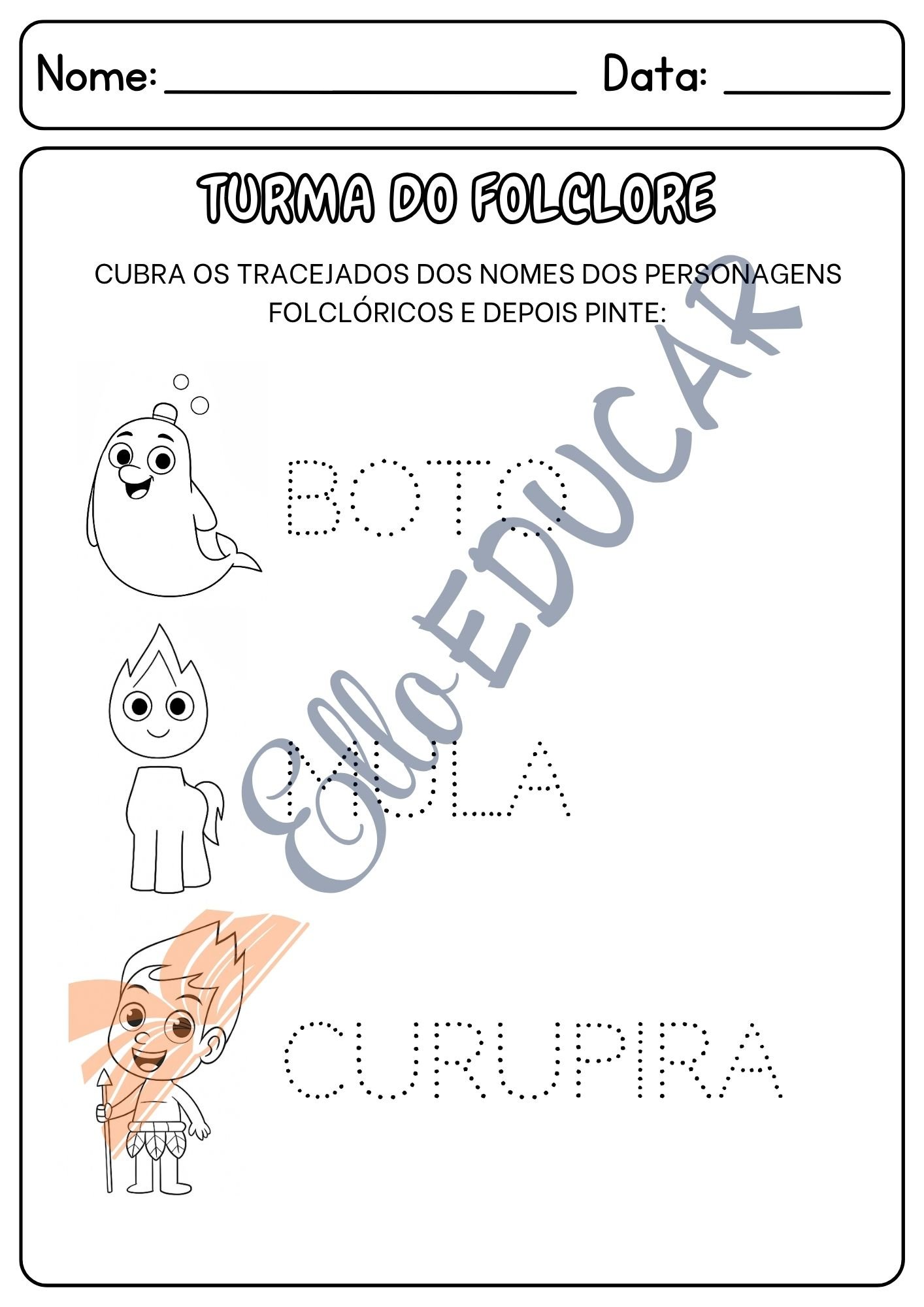 atividades do Folclore educação infantil